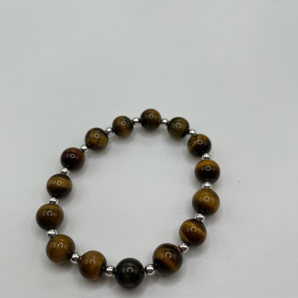 NWOT stunning faux Pearl Brown & silver Bracelet - Picture 1 of 2